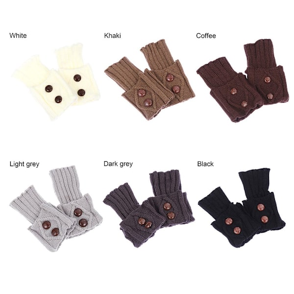 Benvärmare strumpor Knähöga Virkade Leggings KAFFE - on stock