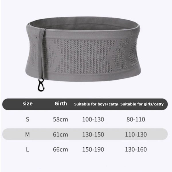 Dold midjeväska Slim Thin Waist Pack GRÅ - spot försäljning grey XL