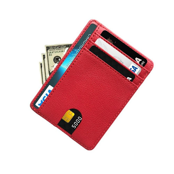 Nahkalompakko RFID Blocking RED - korkea laatu red