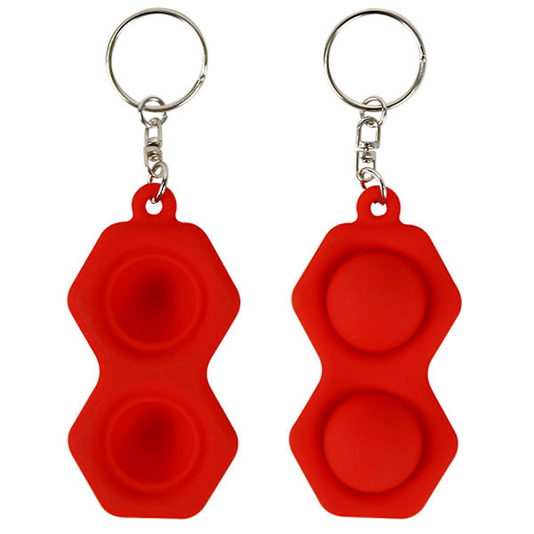 Barn Vuxen Enkel Dimple Sensorisk Fidget Toy Silikon - high quality Red