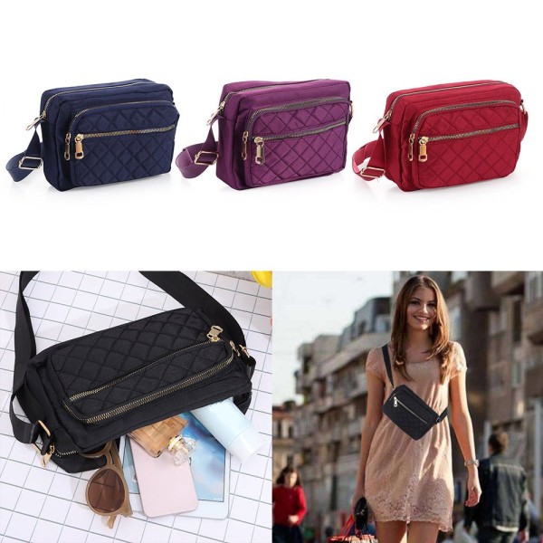 Crossbody bältesväskor Midjepaket Stöldskyddspåse svart - on stock black