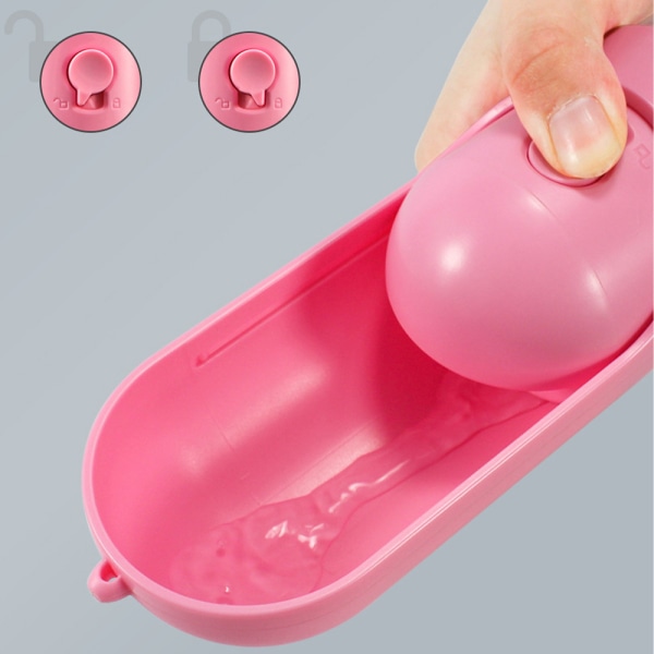 Pet Dog Vattenflaska Mat Plast - high quality pink