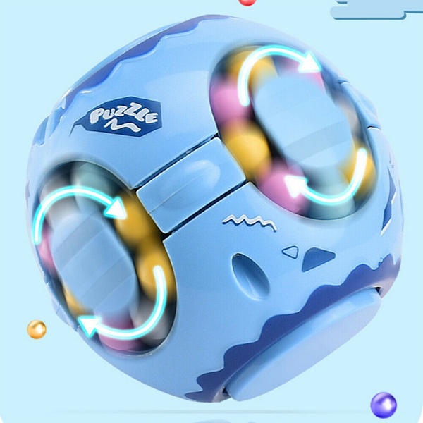 Magic Cube Little Magic Bean Roterande kub Kid Stress Relief Toy - spot sales Blue indigo