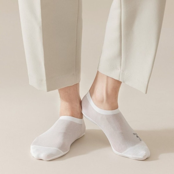 2 paria Ice Silk Sock Invisible -sukkia VALKOINEN - korkea laatu white