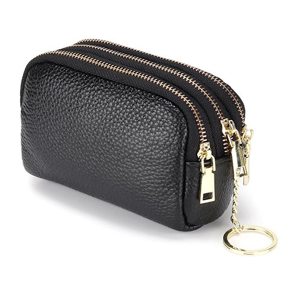 Bilnyckelplånböcker Modenyckelhållare Nyckelring med tre case K - on stock Black
