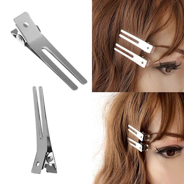 Hårklämma Double Prong Duck Mouth Fixed hair clip - spot försäljning