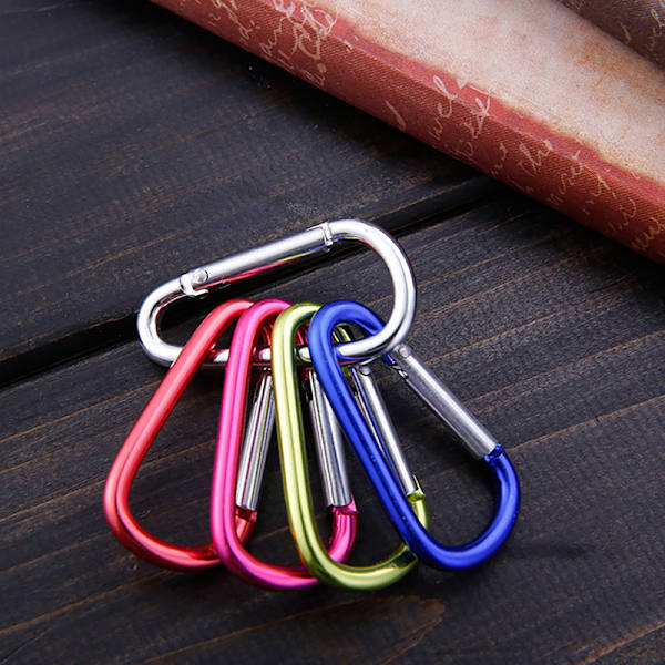 Karbinhake Nyckelring Aluminiumlegering D-ring Spänne Spring Carabin - high quality Red