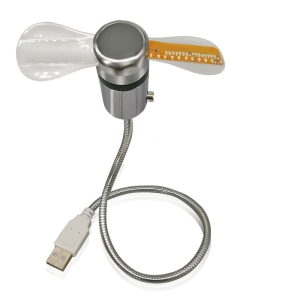 USB Fan Mini Fan LED kello - varastossa