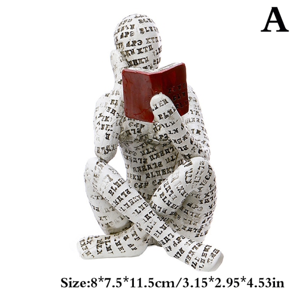 Nordic Modern Reading Woman Staty Resin Desktop Skulpturer - high quality A
