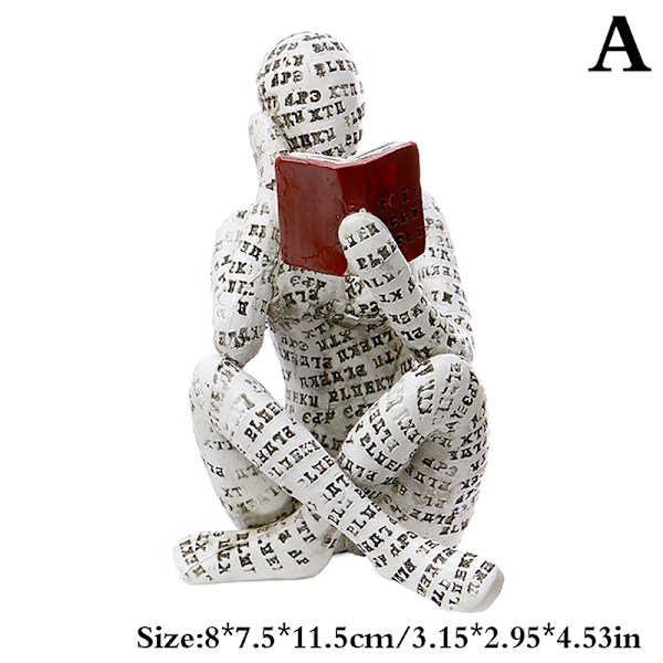 Nordic Modern Reading Woman Staty Resin Desktop Skulpturer - high quality A