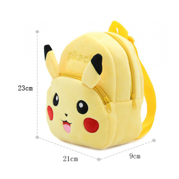 Lasten söpö pörröinen pehmoreppu koululaukku Matkalaukku - spot-myynti Pikachu