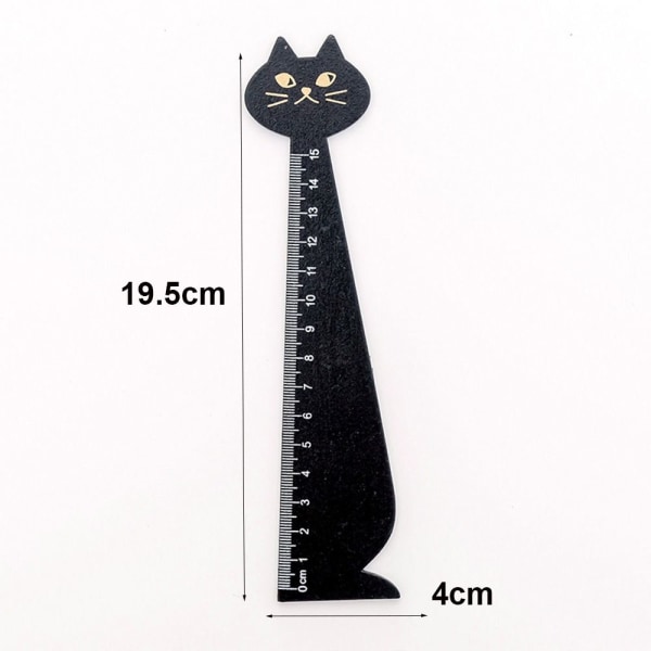 5 ST Cat Form Linjal Djur Rak Linjal GUL - on stock Yellow