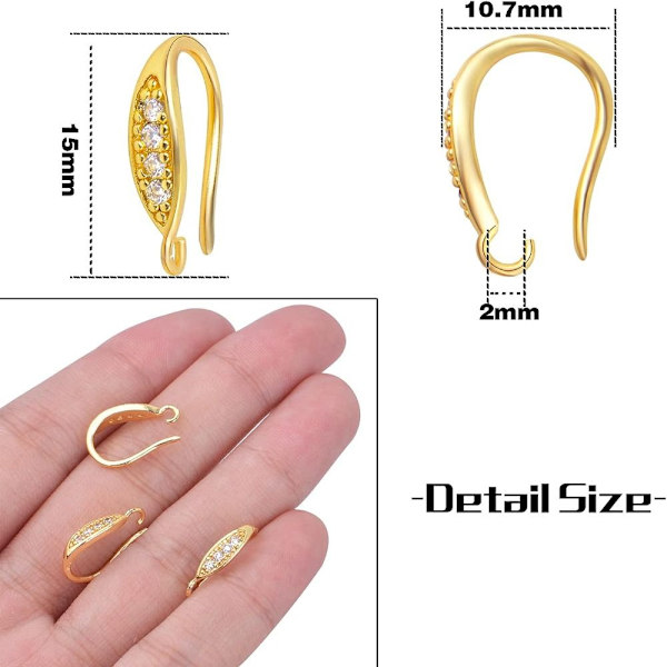 Öron Wire Fiskkrokar Mässing Öron Wire Krokar med Dingle Loop - high quality