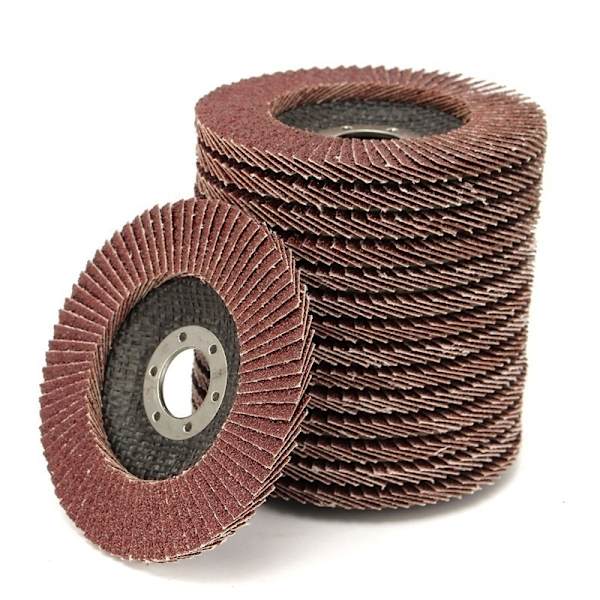 4,5 tum 60-360 sandkorn blandade aluminiumoxidslipskivor - stock 60Grit- 10pcs