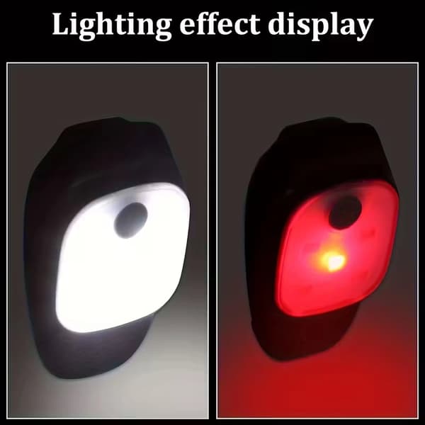 Clip-On LED Løbelamper 1/2-pak – USB-genopladelige, håndfri & blinkfunktion 2-Pack
