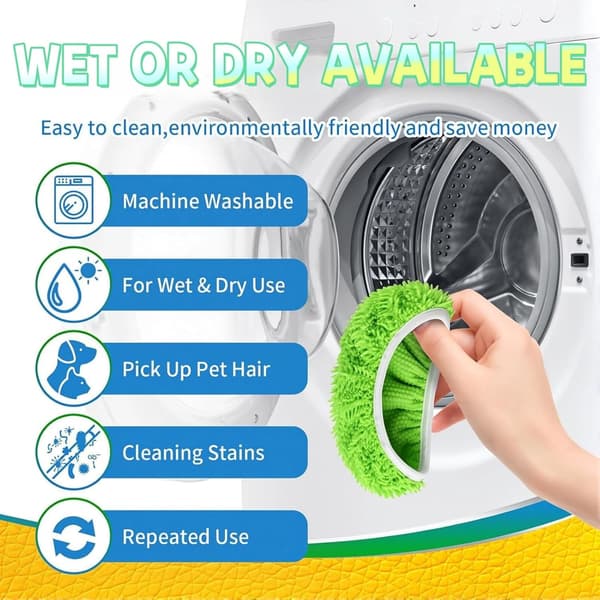 4/8-pak mikrofiber moppeklude til Swiffer Moppe Refill Dampmoppe, genanvendelige vaskbare moppepuder til fliser, træ, laminat og flere gulvtyper 4-Pack