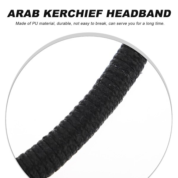 Hodebånd for menn, muslimsk hodeplagg, Dubai-hårbånd, arabisk shemagh, sjal, hodebånd, arabisk shemagh