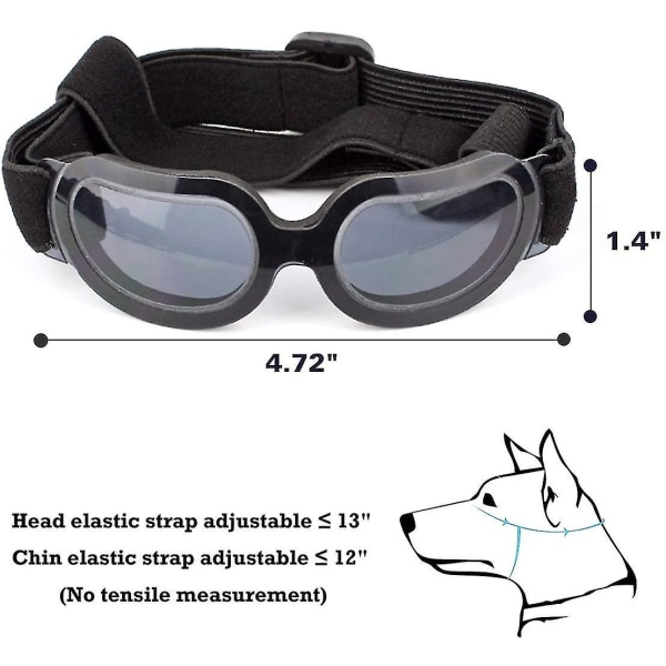 Hundesolbriller Hundebriller, UV-beskyttelse Vindbeskyttelse Støvbeskyttelse Tågebeskyttelse Kæledyrsbriller Øjenbeskyttelse med justerbar strop til med.