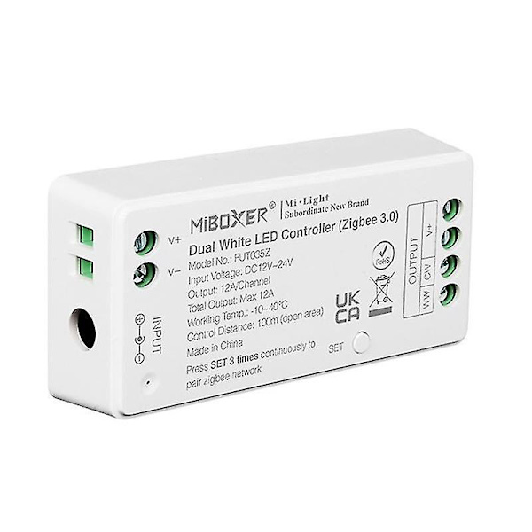 Zigbee3.0 Dubbel Vit Styrenhet Dc12-24v App Styrenhet Fut035z Styrenhet