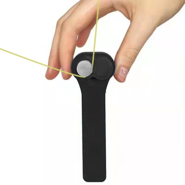 Håndholdt glidelås Tau Launcher Thruster Loop Lasso Rope Shooting Toy black