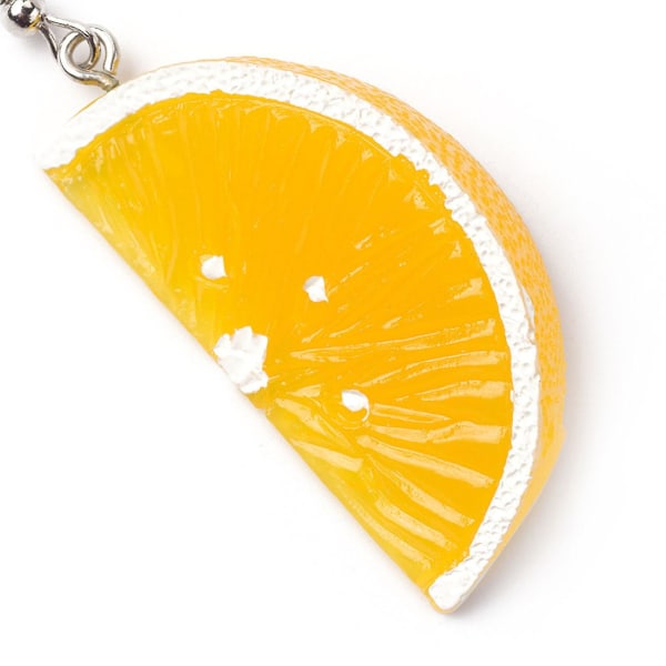 Søt frukt sitron oransje dingle øredobber mandarin sjarm øredobber