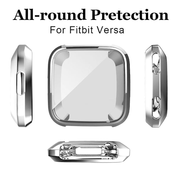 Heltäckande skyddande fodral för Fitbit Versa Silver Screen