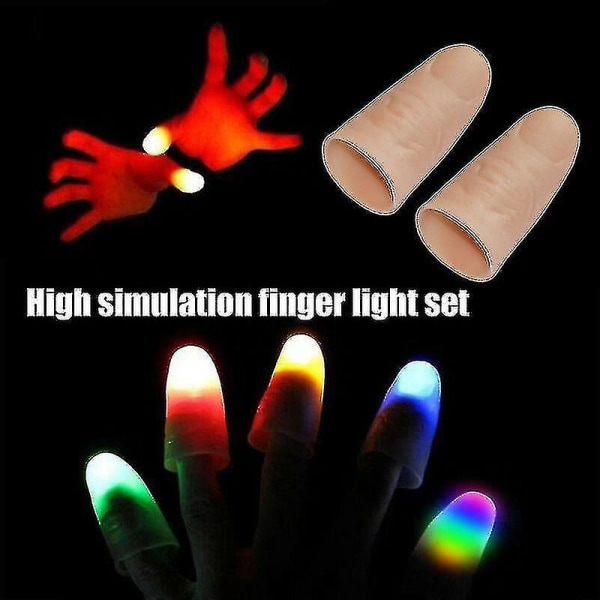 2 stk. Party Lysende Glow Tommelfinger Lys Led Blinkende Fingre L