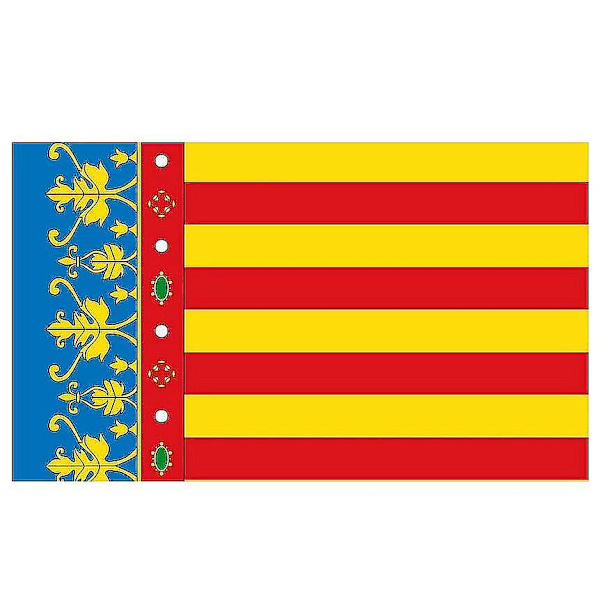 Zxz Espanjan Valencia Lippu 3x5 Ft 90x150 Cm Espanjan Provinssin Lippu Banner Lippu Mukautettu Sisä- ja Ulkokoristelu