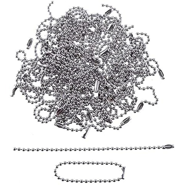 Beaded kædeled spænde, rustfrit stål kugle kæde, justerbar metal perle stål kæde til juveler