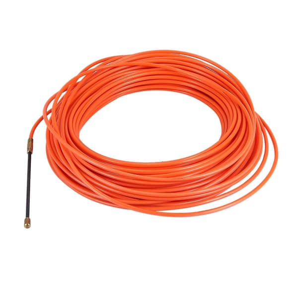 4mm 30 meter orange guideanordning nylon elektrisk kabel push P