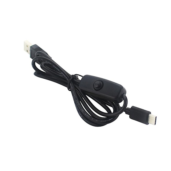 Strömadapterkabel 5v 3a Usb till Type-c Strömkabel med på/av