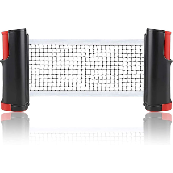 Utvidbar bordtennisnett - Bærbar pingpongnett for alle bord med racket og ballsett