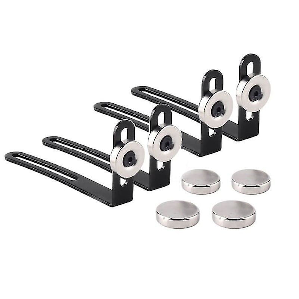 4 stk. Rc Bil Shell Karosseri Montering Metal L-beslag Med Magnet Til 1/10 Rc Crawler Bil