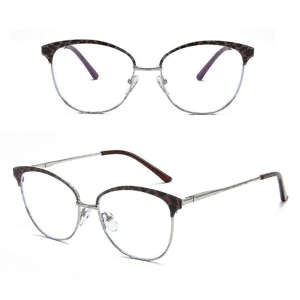 Mode Anti Blue Light Trendiga kontorsglasögon Leopardglasögon Nya läsare