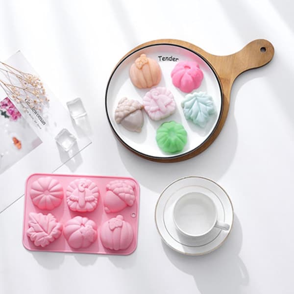 Bakeform 6 Hulrom DIY Moro og Høsttema Design for Isbiter, Lys, Gelé