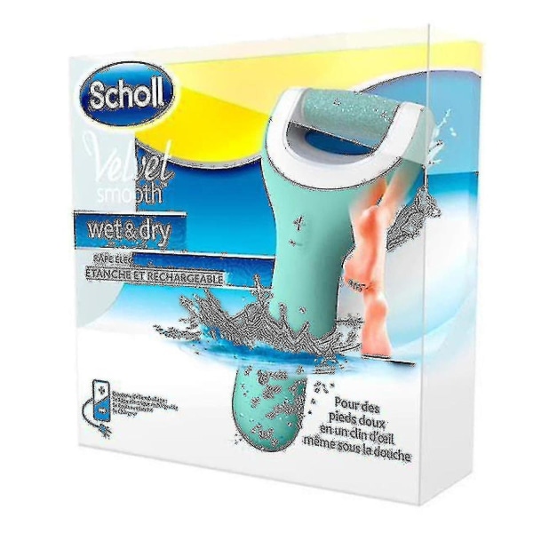 Scholl Velvet Smooth Wet And Dry Electric Grater Foot File Blue