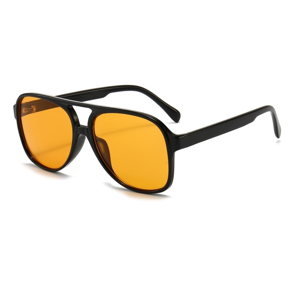 Retro polariserte solbriller for kvinner Menn Oversize vintage 70-talls  pilotsolbriller, stor firkantet ramme Double Bridge Retro briller Anti UV  0dec | Fyndiq