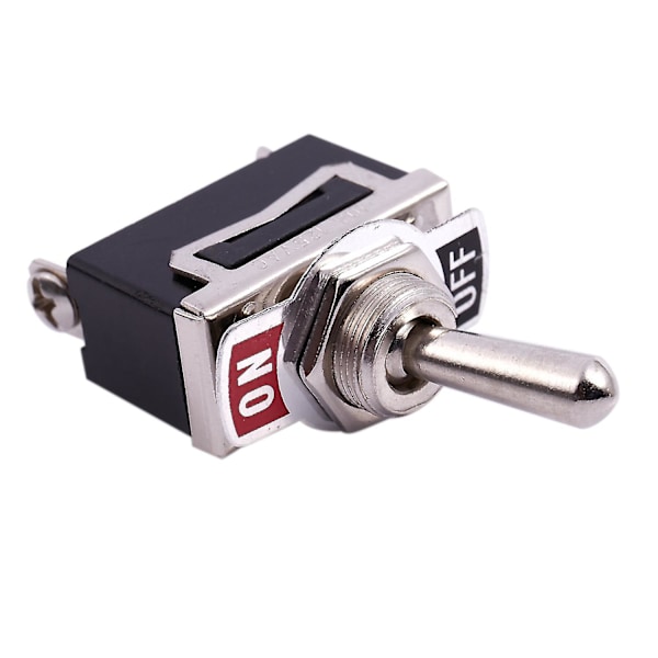 5 stk 12v Heavy Duty Toggle Flick Switch På/av Bil Dash Lys Metall Spst 12 Volt