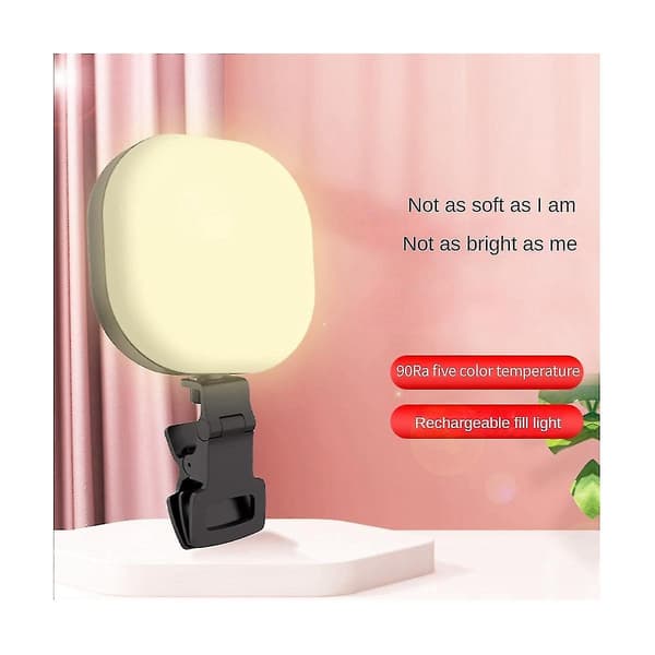 F-610b Mini Taskulamppu 3000-7200k Led Live Selfie Valo