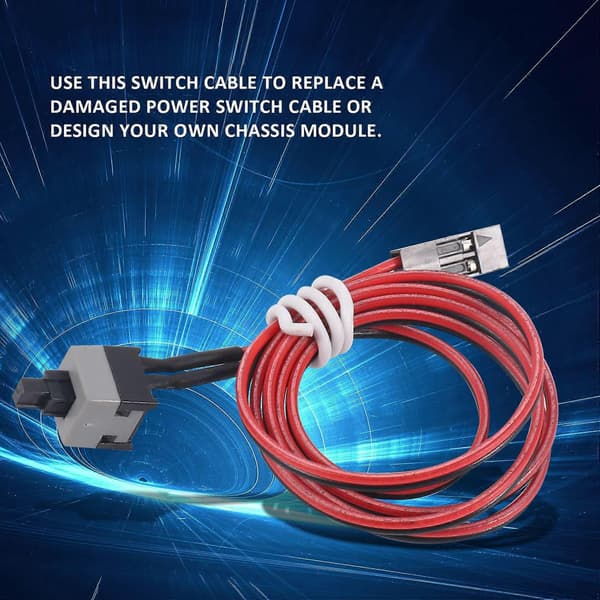 20.5\" Lang Strømknap Switch Kabel til PC Switches Reset Computer