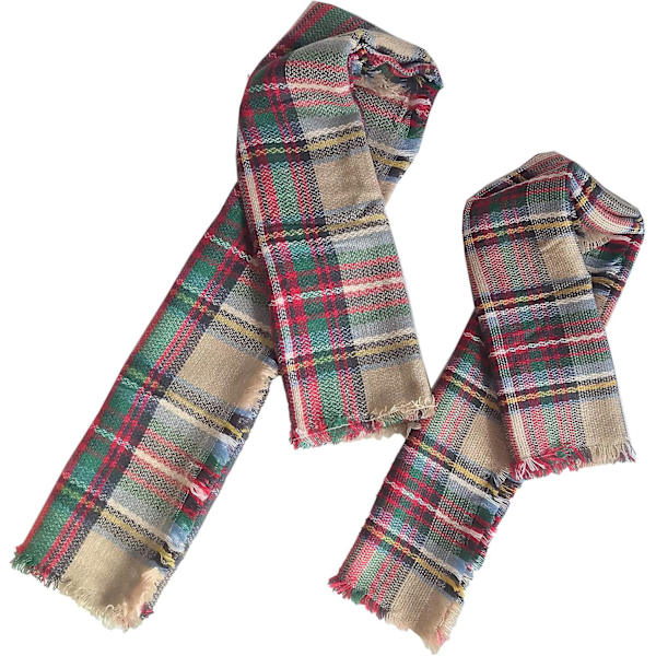 Myk rutete skjerf varmt tartan sjal kappe teppe skjerf moteomslag