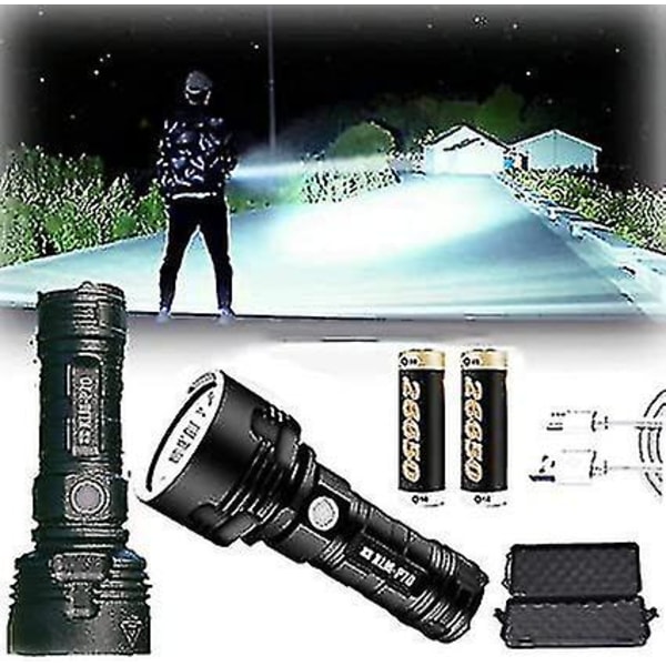 30000-100000 Lumen High Power Led Waterproof Flashlight Lamp Ultra Bright, 3 Mode Most Powerful 50w Xlm-p70 Led Usb Rechargeable Flashlight Torch (25w