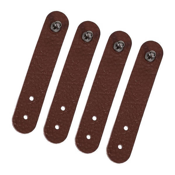 4 st sladdhörlurar arrangör wrap winder handgjord läder hörlurar headset telefon kabel winder rem USB laddare hållare tråd arrangör öronsnäcka inslagen