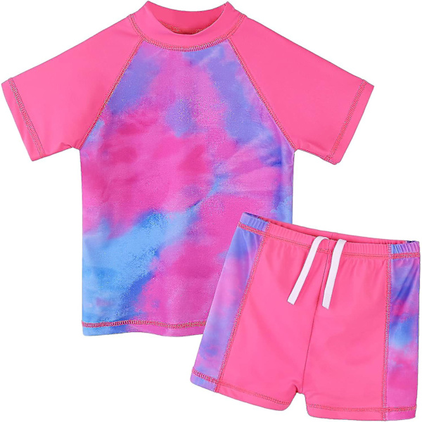 Tonåringar 2PCS Badshorts Flickor Baddräkt Baddräkt 3-14Y Barn Rosa Baddräkt Sommar Strand Badkläder för Flickor Outfit Solskydd