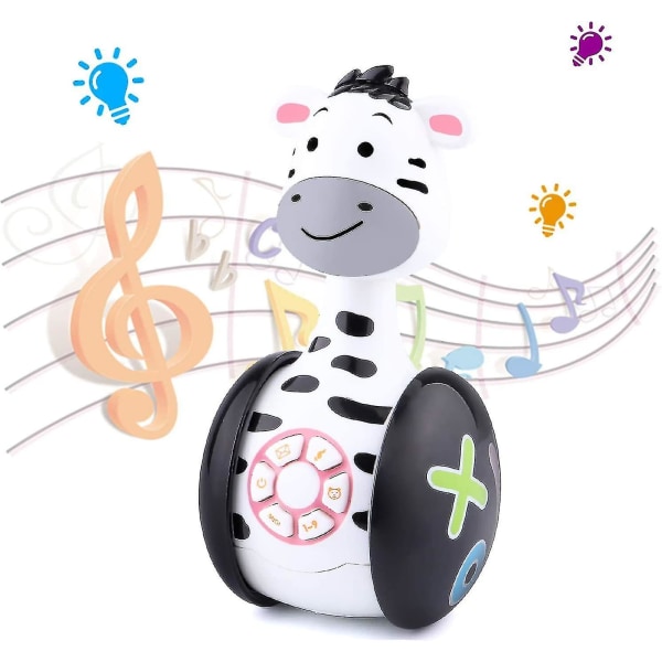 Babymusikalske leker, Zebra Baby Tumbler Leke med musikk og led