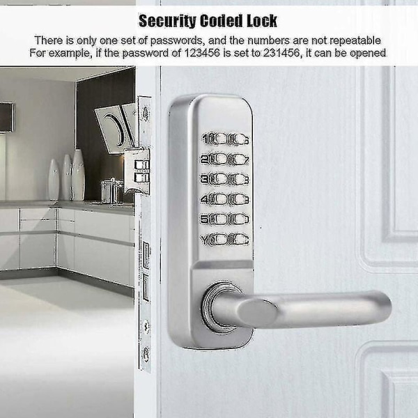 Vandtæt mekanisk kodelås, 1-11-cifret kodekombination Sikkerhed Adgangskodekodet lås Nøglefri Me