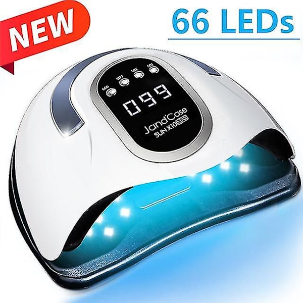 66 LED UV LED neglelampe for tørking av neglegelpoleringstørker manikyr salong 66 LEDs UK Plug