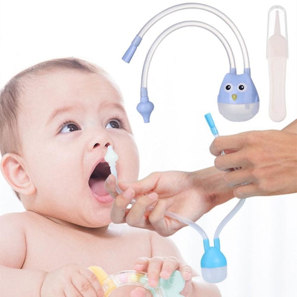 Baby næsesuger Spædbørns næserens Suger Suge Kateter Værktøj Beskyttelse Baby Mund Suge Aspirator Type Sundhedspleje Blue