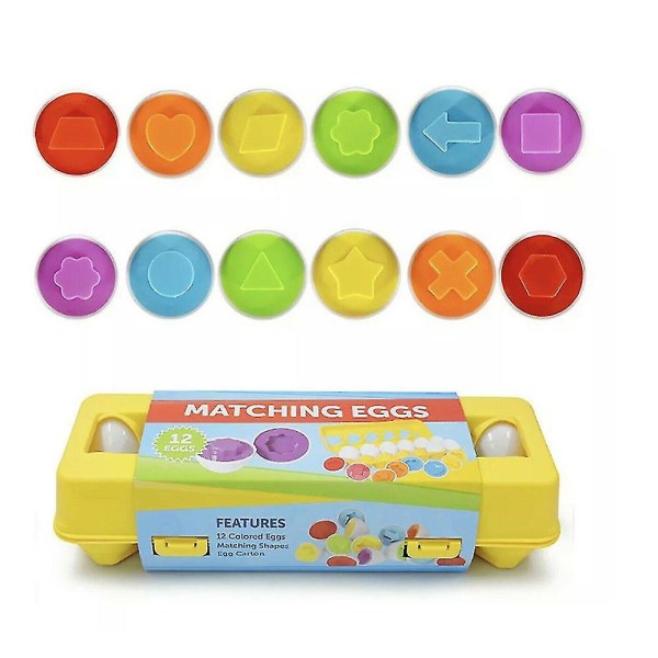 Färg Formigenkänning Sorterare Pussel Pedagogiska leksaker Ägg Barn