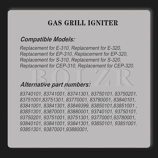 Gassgrilltenner 83741001 Sett erstatning for Weber Genesis E-310 E-320